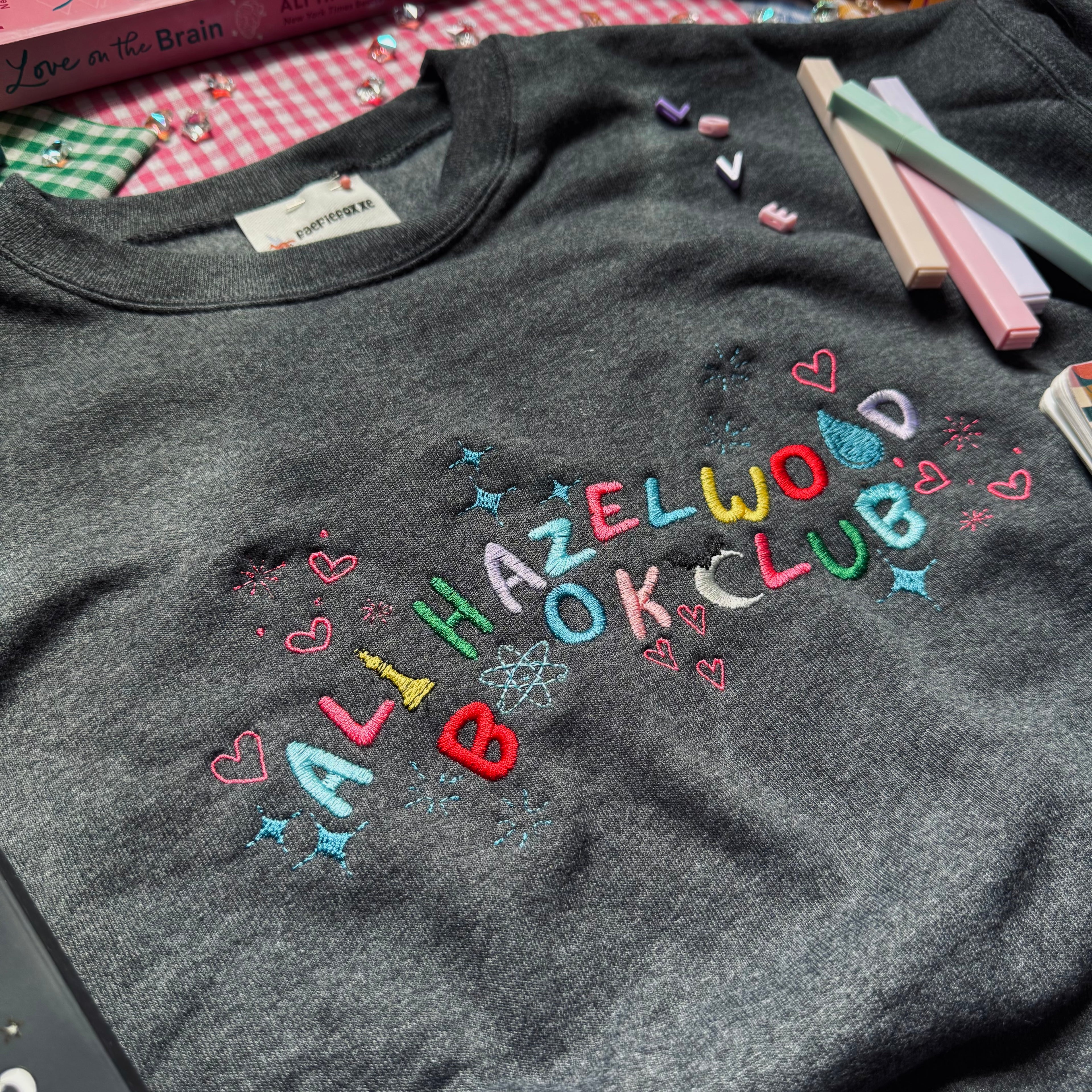 Ali Hazelwood Book Club Crewneck ~ Grey