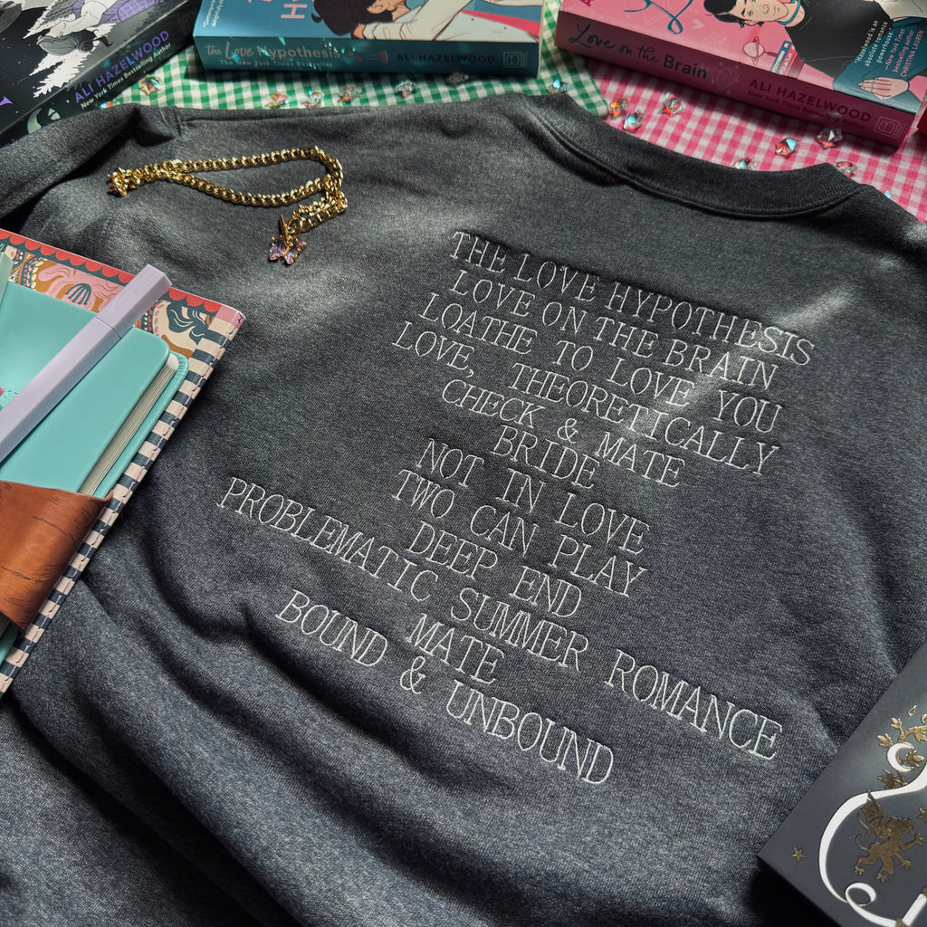 Ali Hazelwood Book Club Crewneck ~ Grey