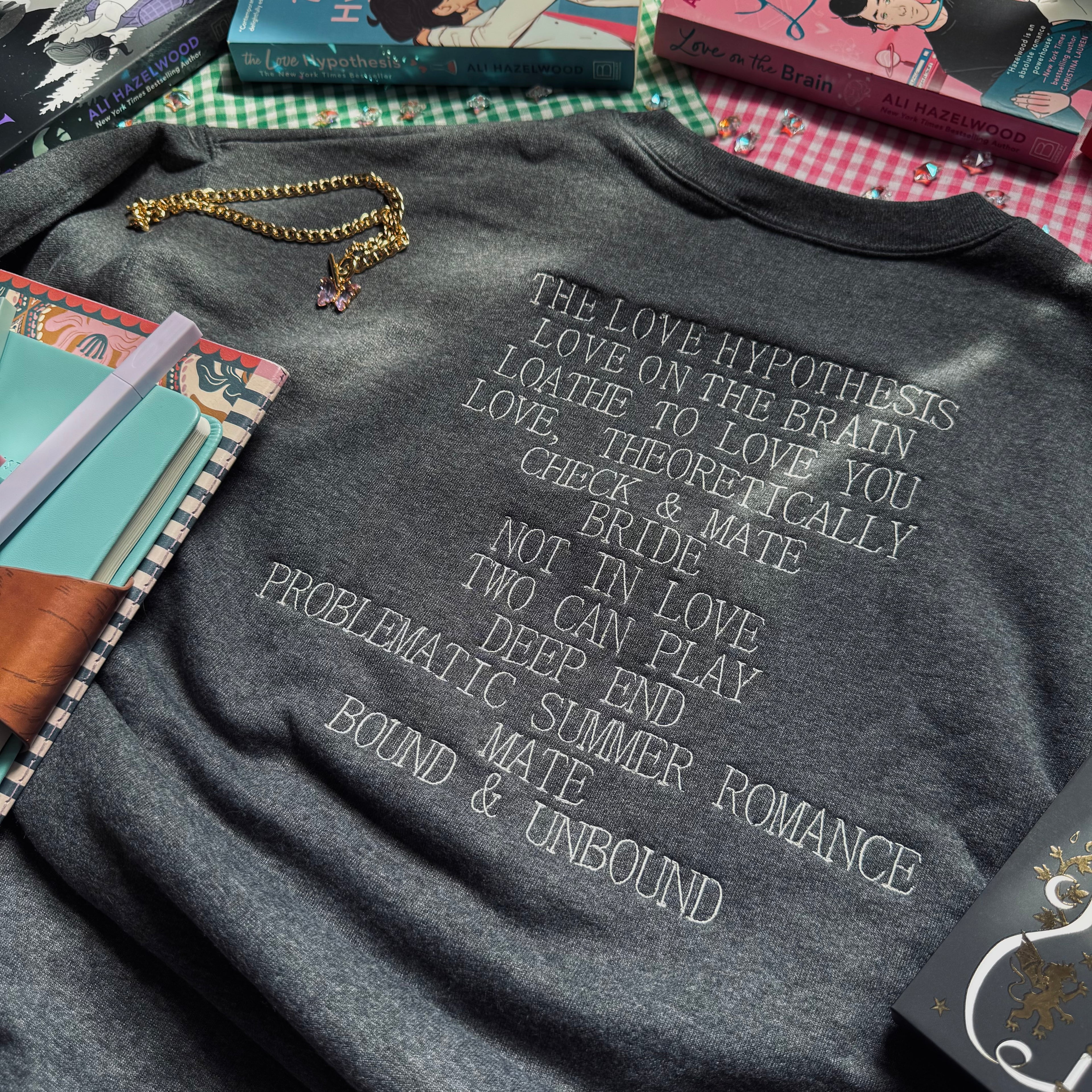 Ali Hazelwood Book Club Crewneck ~ Grey